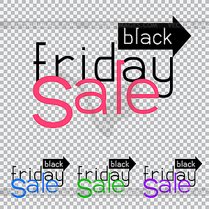 Black friday sale way direction - vector clipart