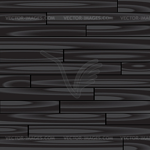 Black wood parquet background - vector image