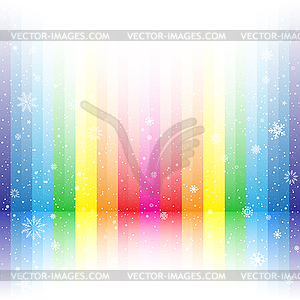 Rainbow stripe snow background - vector image