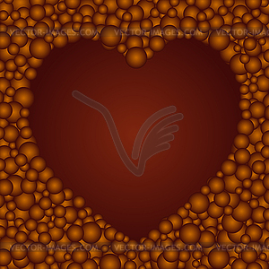 Love to chocolate ball - vector image