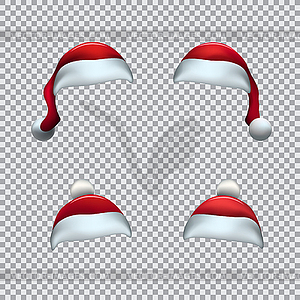 Santa red hat template - vector image