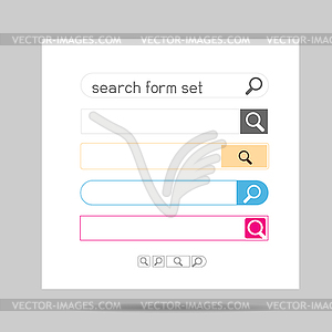 Search form set - vector clip art