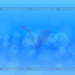 Blue water circles bokeh - vector image