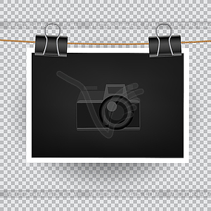 Horizontal photo transparent background - vector clipart