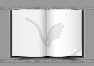 Open book gray background - vector image