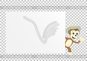 Monkey paper transparent - vector clipart