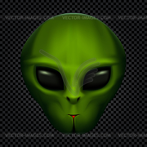 Alien in transparent dark - vector clipart