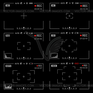 Rec камера комплект видоискателя - стоковый клипарт
