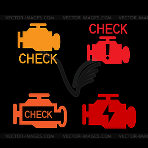 Engine check sign - vector clipart