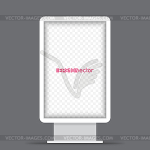 City light billboard white - vector clipart / vector image