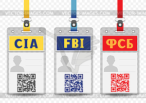 Security Service badge template - vector clip art