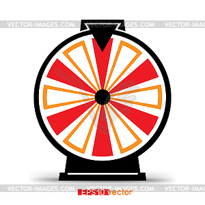 Fortune wheel lottery silhouette - vector image