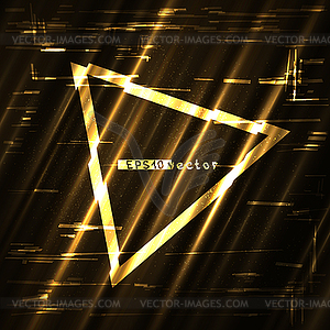 Glitch triangle light shape template - vector image