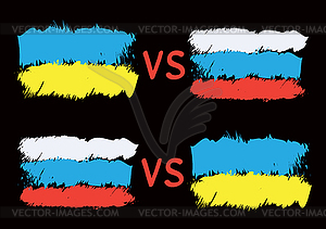 Conflict between Ukraine and Russia - vector clipart