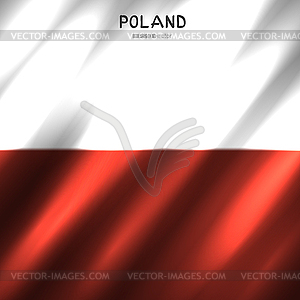 National Poland flag background - vector image