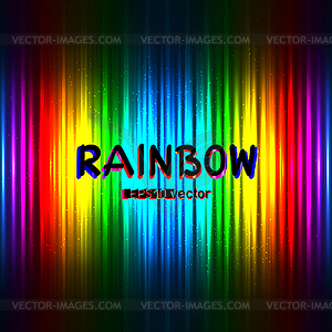 Rainbow color backdrop with text - vector clipart