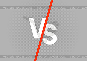 White versus VS letters - vector image