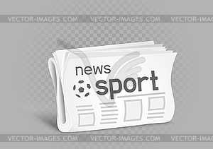 Sport newspaper icon - vector clip art