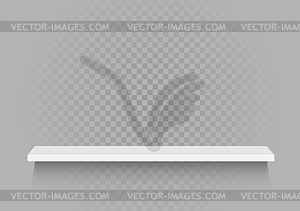 White shelf on transparent background - vector clip art