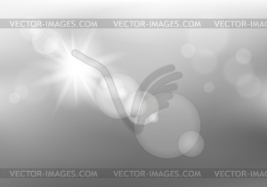 Thunder clouds and sunshine light - vector clipart
