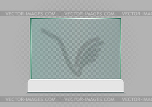 Transparent glass banner template - vector image