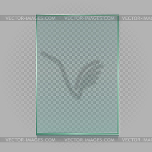 Horizontal transparent glass template - vector clipart