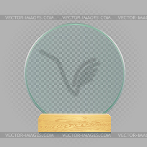 Round glass banner template - vector clip art