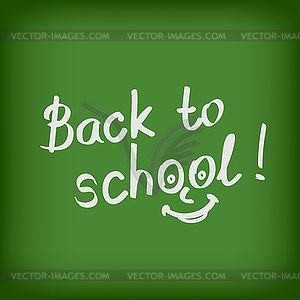 Drawing back to school text - vector clipart