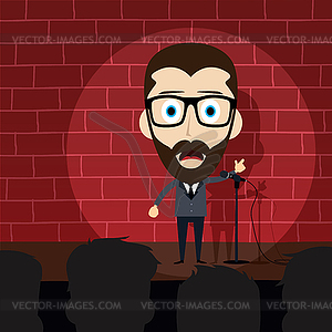 Stand up comedy - vector clip art