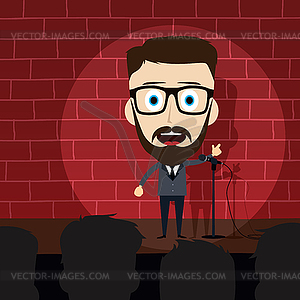 Stand up comedy - vector image