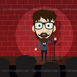 Stand up comedy - vector clipart