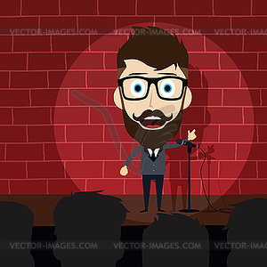 Stand up comedy - vector clipart