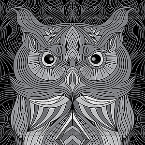 Owl art theme - vector image