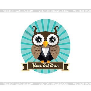 Owl art theme - vector clip art