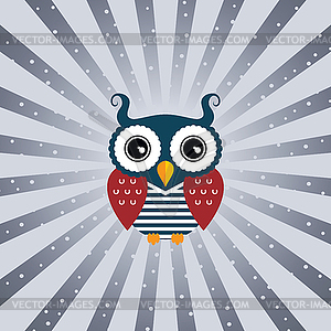 Owl art theme - stock vector clipart