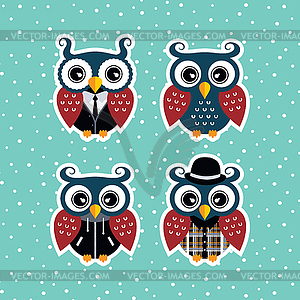 Owl art theme - vector image