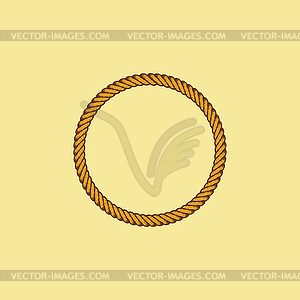 Brown rope theme - vector image