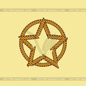Brown rope theme - vector image