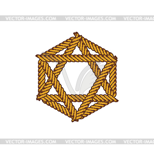 Brown rope theme - vector image