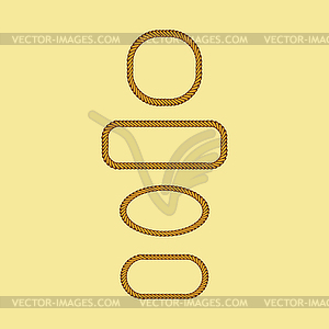 Brown rope theme - vector image