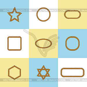 Brown rope theme - vector EPS clipart