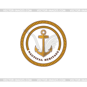 Sailor anchor theme - vector image