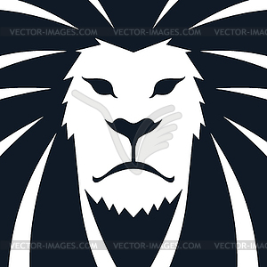 Lion head template - royalty-free vector image