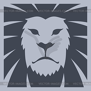 Lion head template - vector image