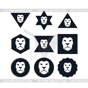 Lion head template - vector EPS clipart