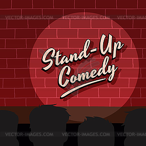 Stand up comedy - vector image