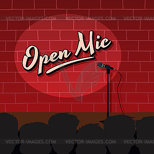 Stand up comedy - vector image