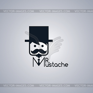 Mustache guy theme - vector image