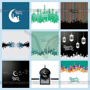 Happy islam mubarak - vector clipart