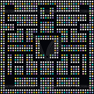 Colorful dot theme art maze - vector clipart